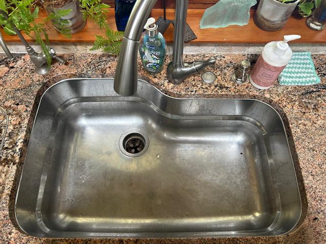 Kitchen Counter Sink — Before